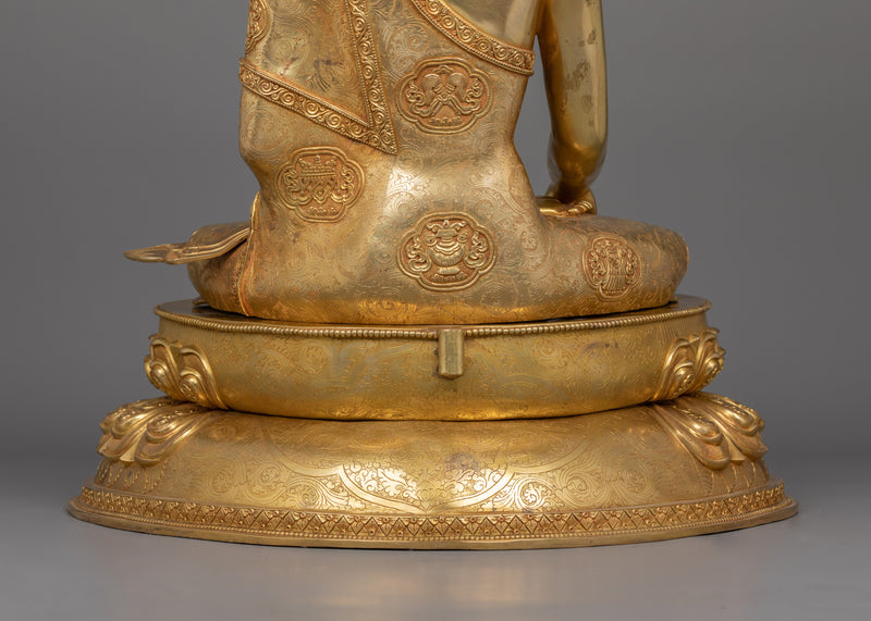 Himalayan Sculpture of Meditating Buddha Shakyamuni | Buddha of Light and Compassion