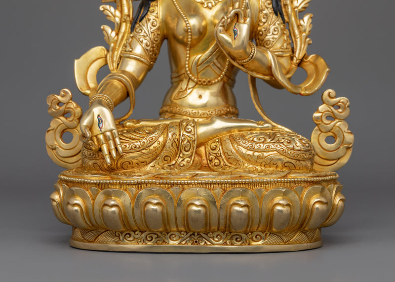 Handmade Figurine of Historical Deity White Tara | Goddess of Compassion and Healing