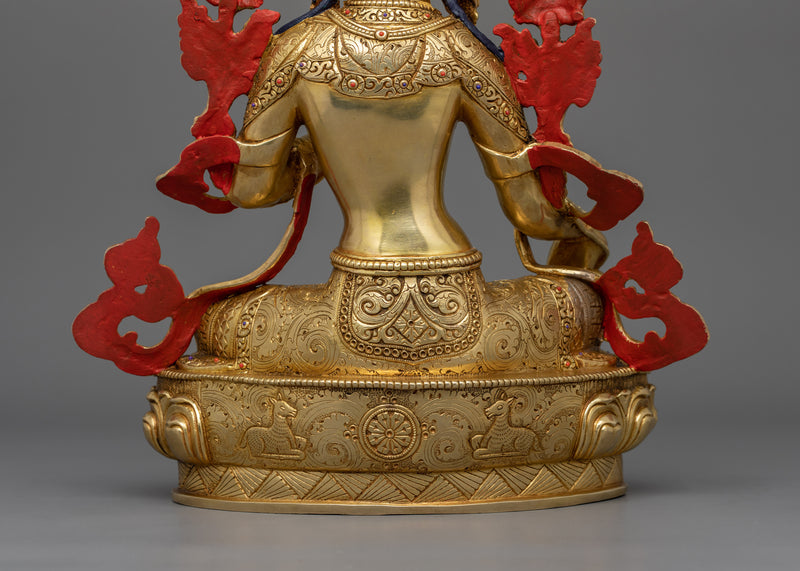 Himalayan Figurine of Female Deity Green Tara | Goddess of Protection