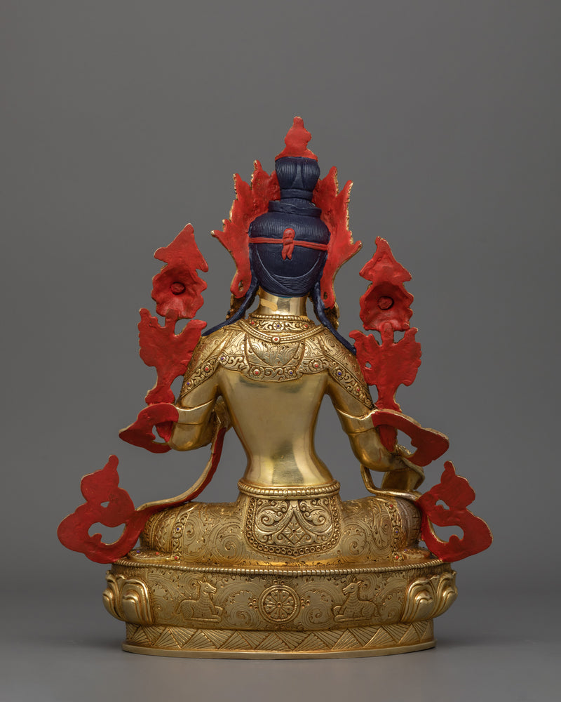 Himalayan Figurine of Female Deity Green Tara | Goddess of Protection