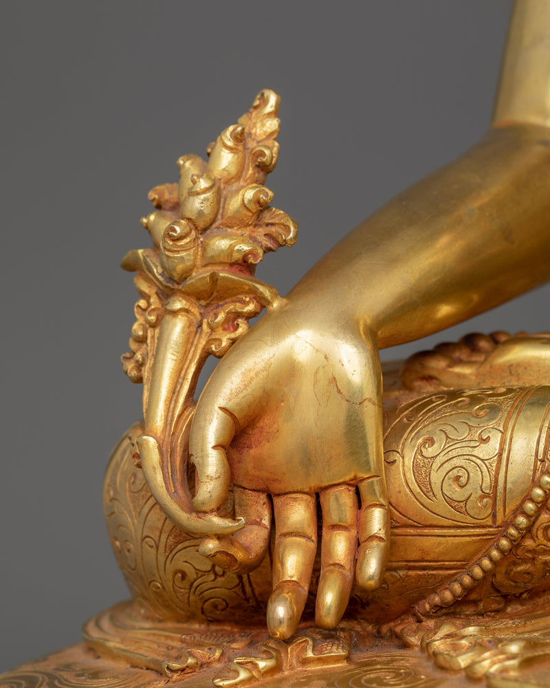 Himalayan Sculpture of Bhaisajyaguru Buddha | Healing Bodhisattva Deity