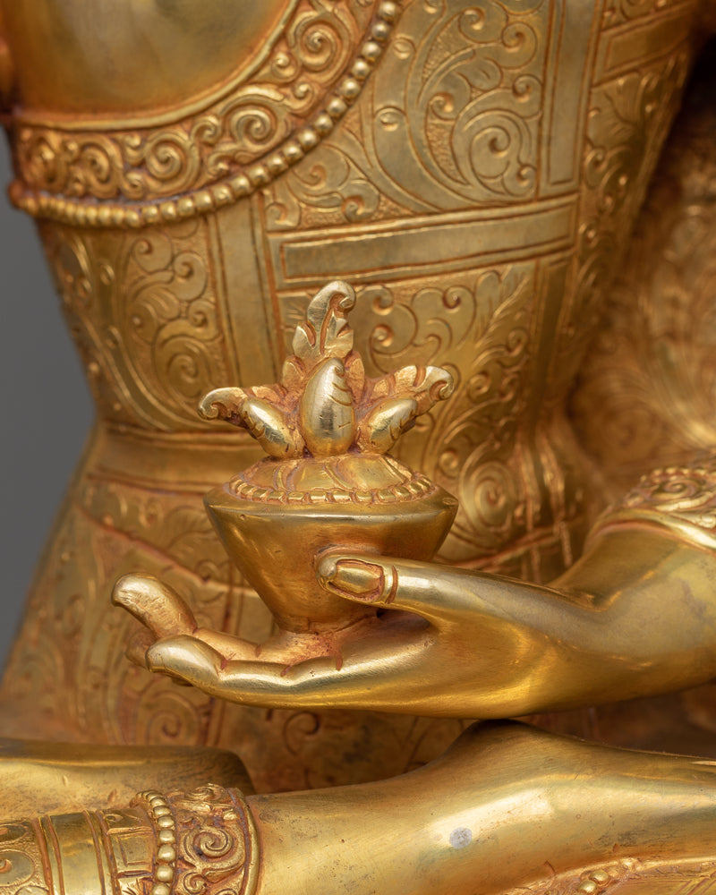 Himalayan Sculpture of Bhaisajyaguru Buddha | Healing Bodhisattva Deity