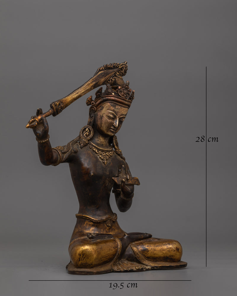 Antique Finished Manjushri Goddess