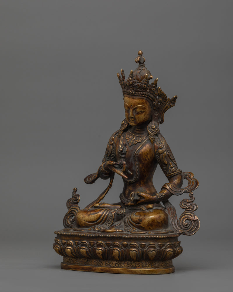 Handmade Purity Deity Vajrasattva Statue | Antique Finish Sculpture