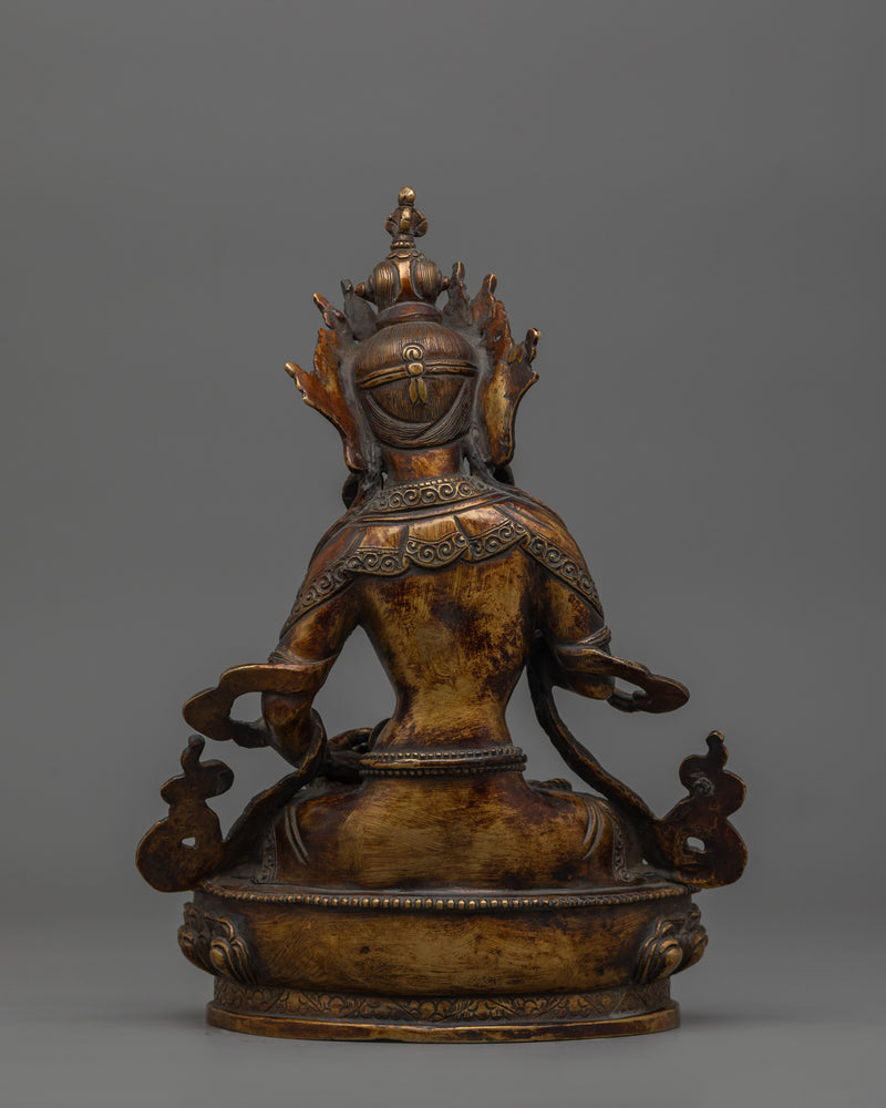 Handmade Purity Deity Vajrasattva Statue | Antique Finish Sculpture