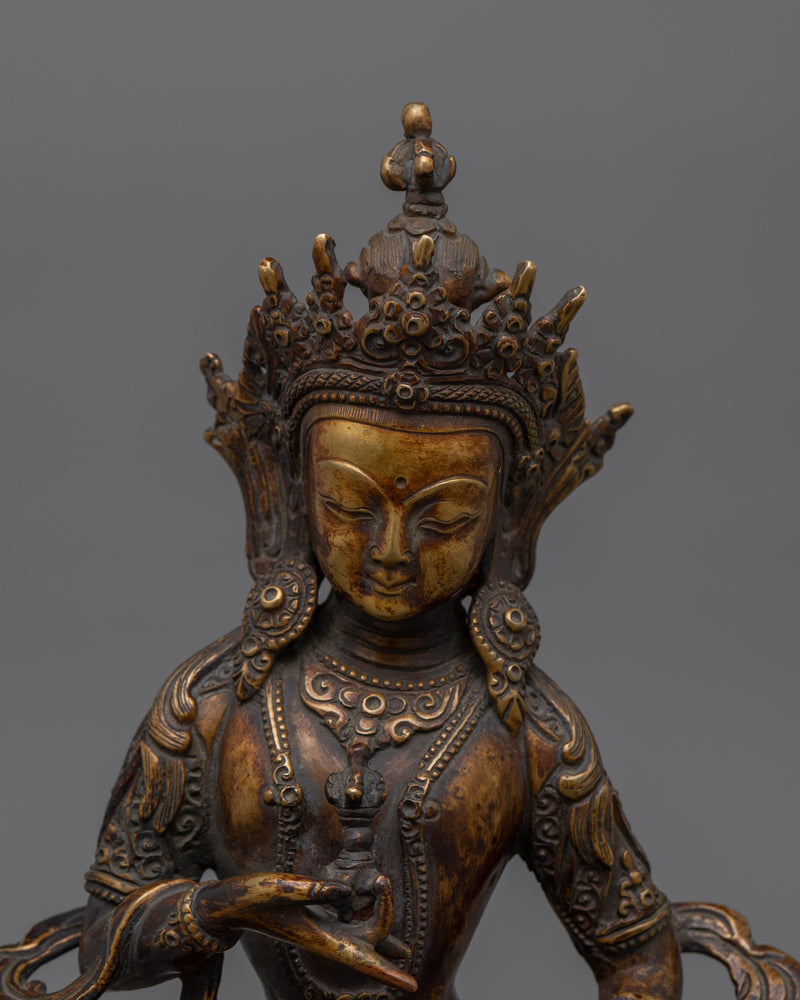 Handmade Purity Deity Vajrasattva Statue | Antique Finish Sculpture