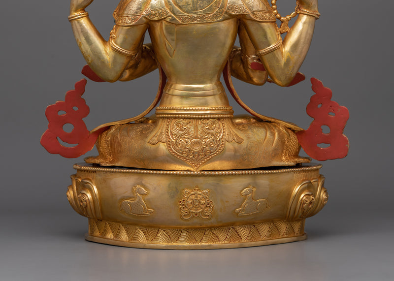 Handmade Chenrezig Sculpture | Buddha of Healing and Universal Love