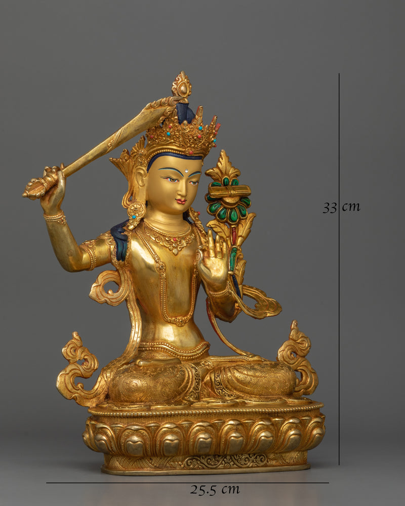 Male God Manjushri Statue