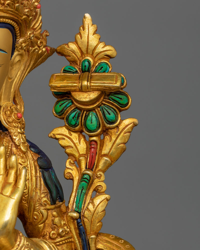 Male God Manjushri Statue | Embodiment of Transcendent Wisdom