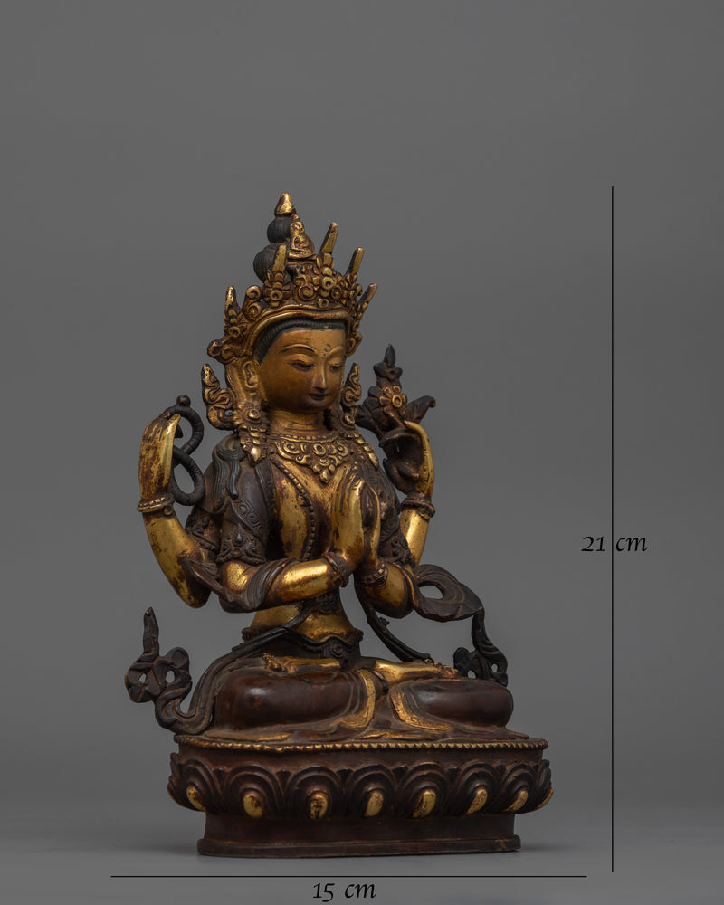 Compassionate Deity Four-armed Chenrezig