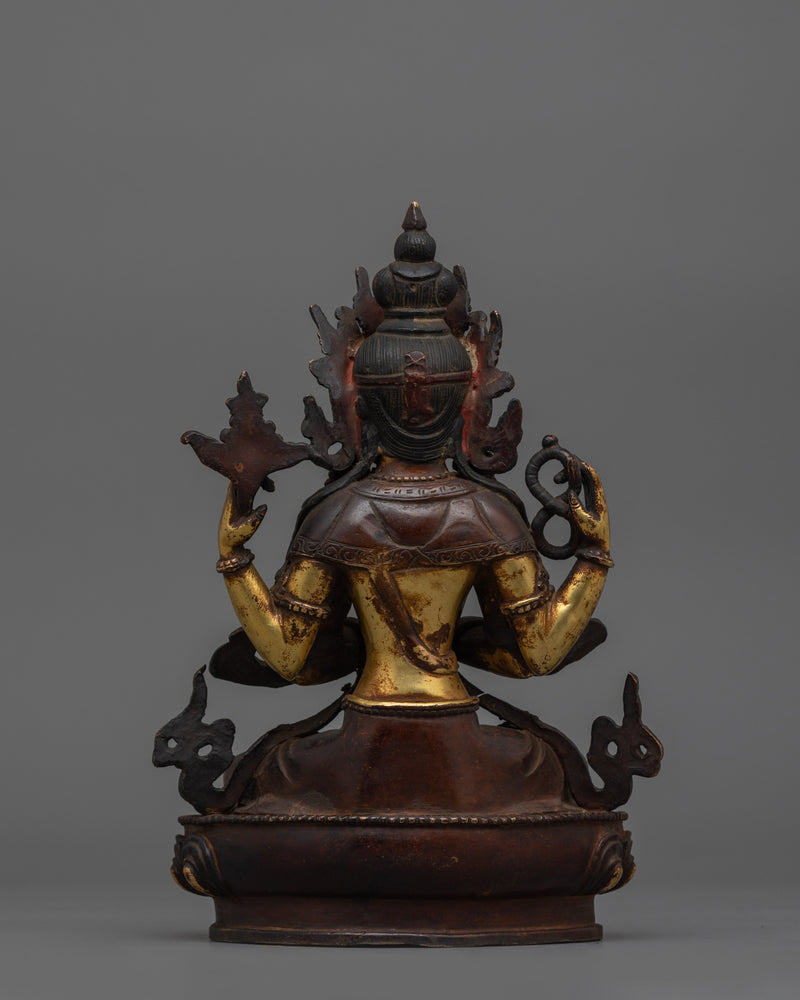 The Compassionate Deity Four-armed Chenrezig | Bodhisattva Avalokiteshvara Statue