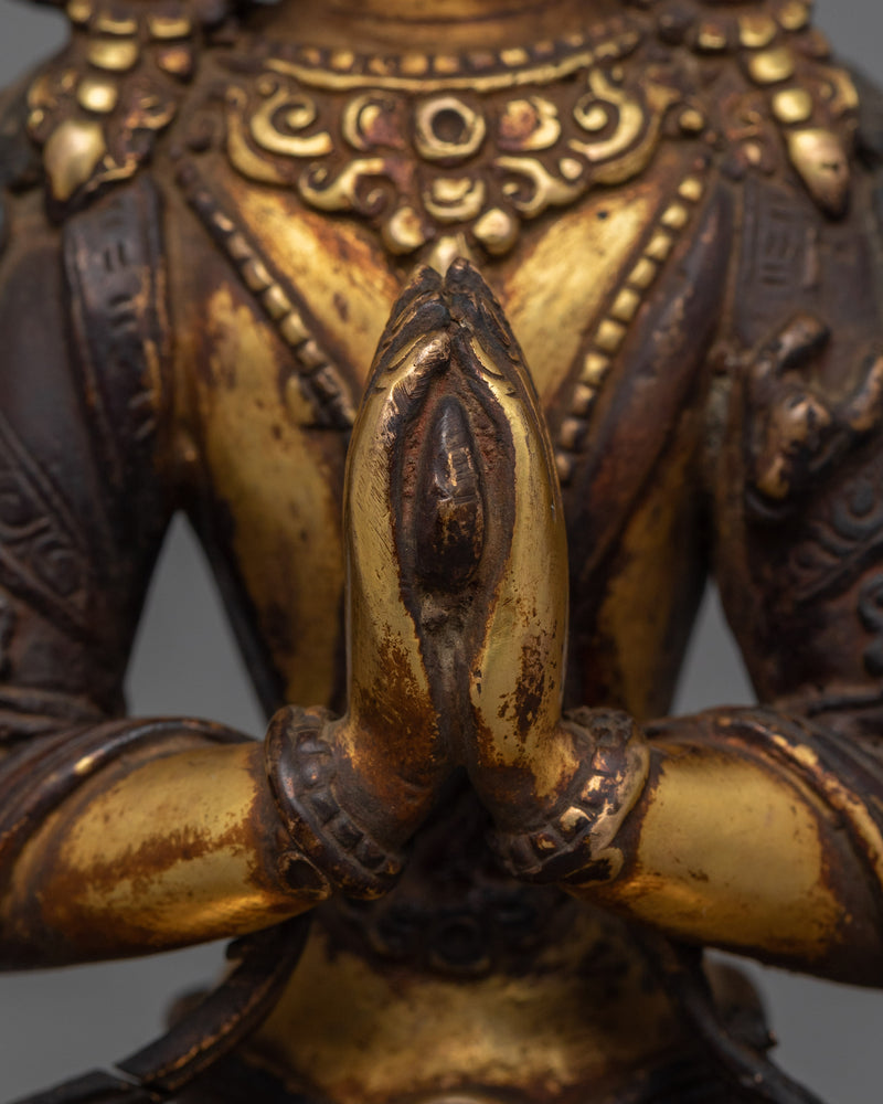 The Compassionate Deity Four-armed Chenrezig | Bodhisattva Avalokiteshvara Statue