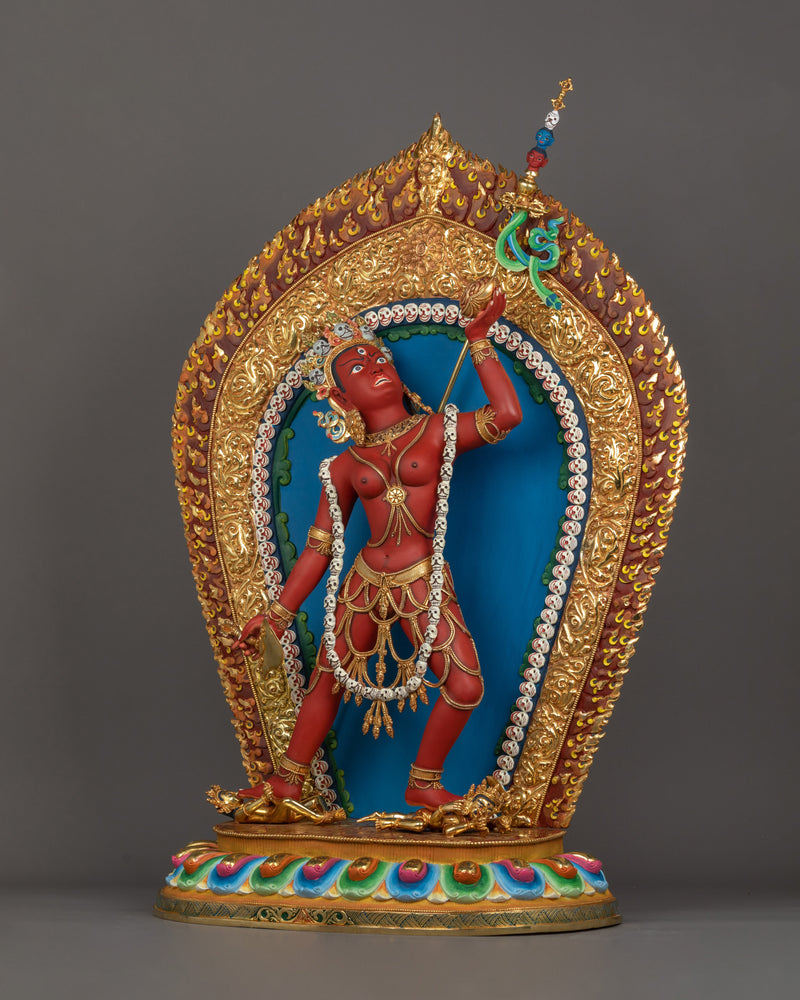 Female Goddess Vajrayogini Statue | Red Dakini Sculpture