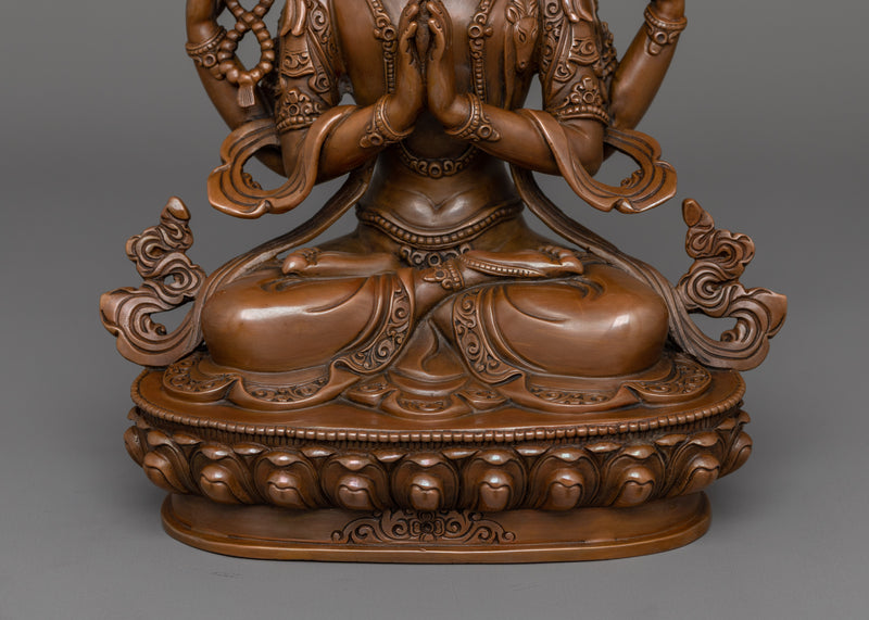 Chenrezig 9.8 Inch Statue | Tibetan Deity of Mercy and Love