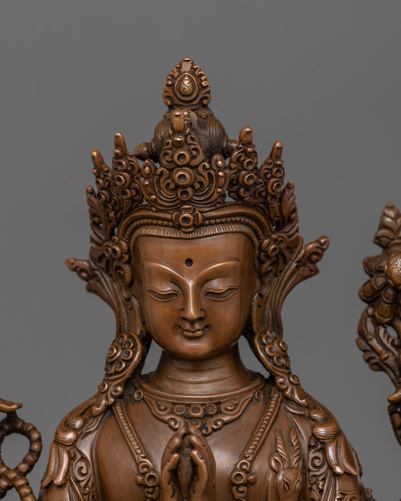 Chenrezig 9.8 Inch Statue | Tibetan Deity of Mercy and Love