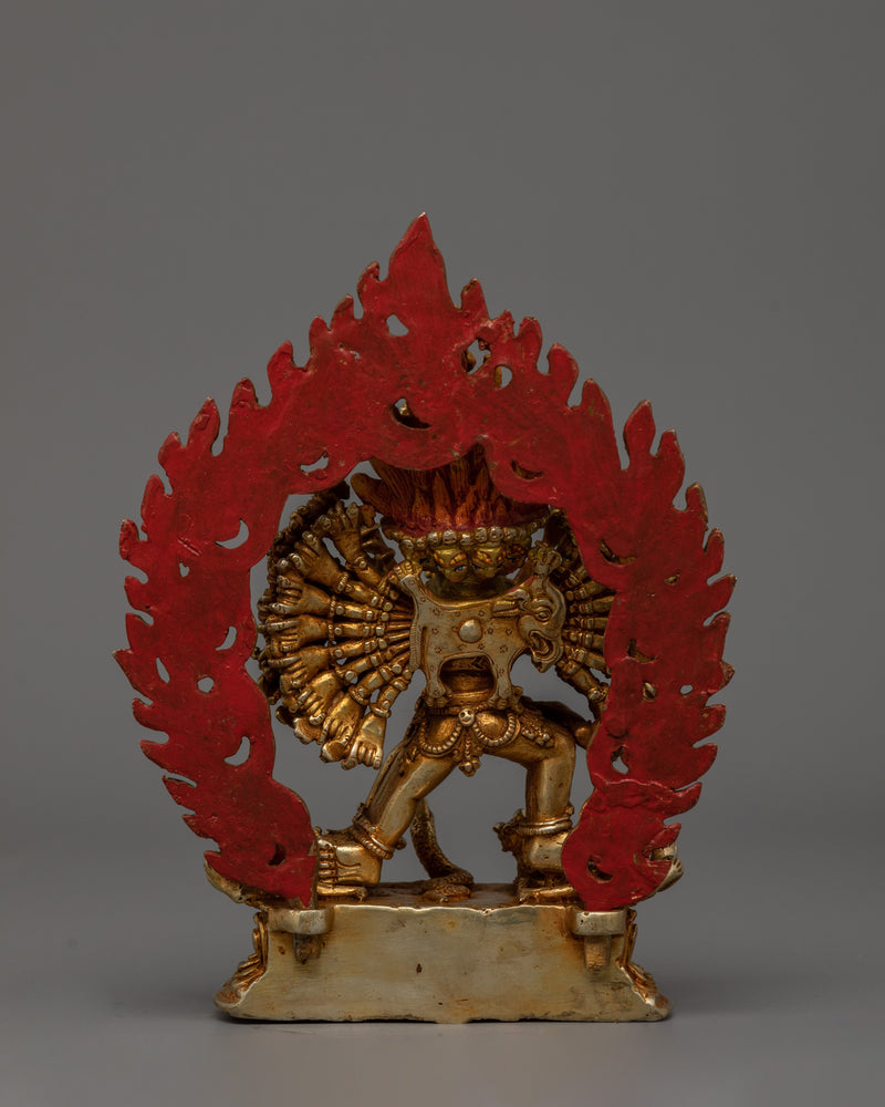 Handmade Buddhist Deity Yamantaka Sculpture | Tibetan Deity of Protection