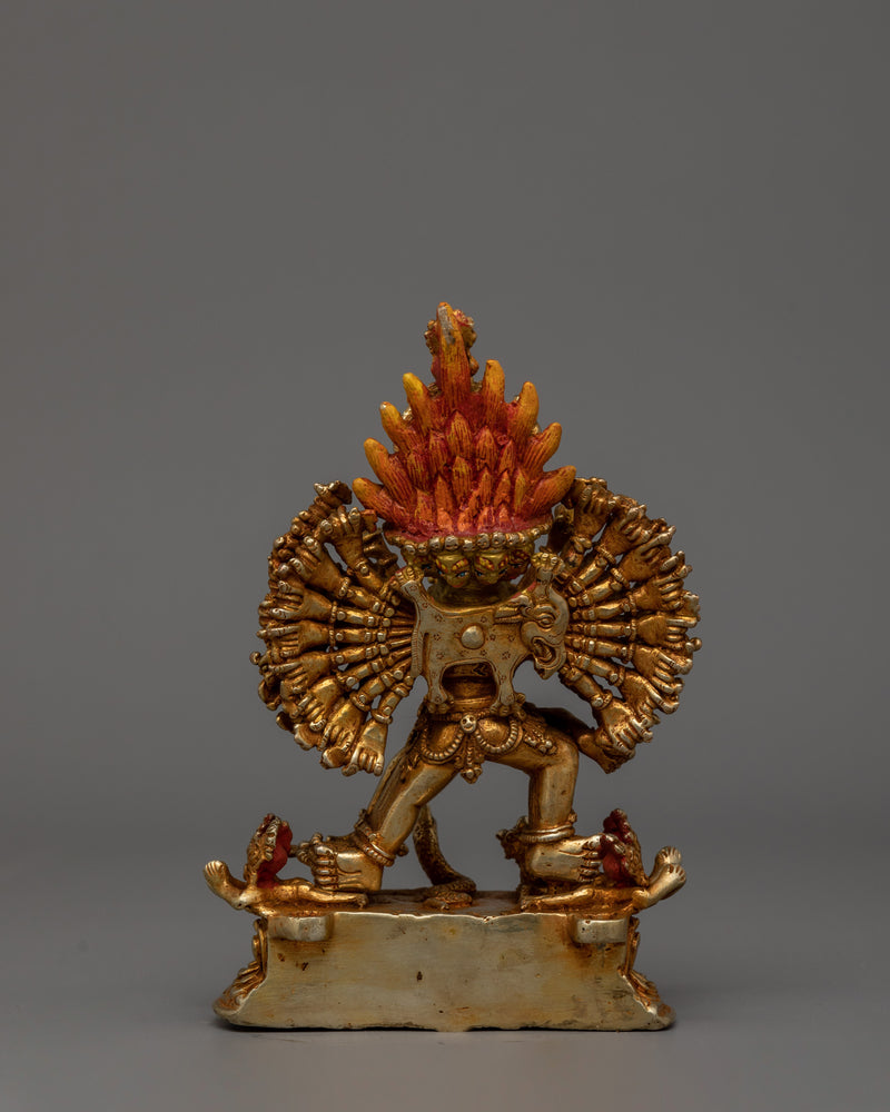 Handmade Buddhist Deity Yamantaka Sculpture | Tibetan Deity of Protection