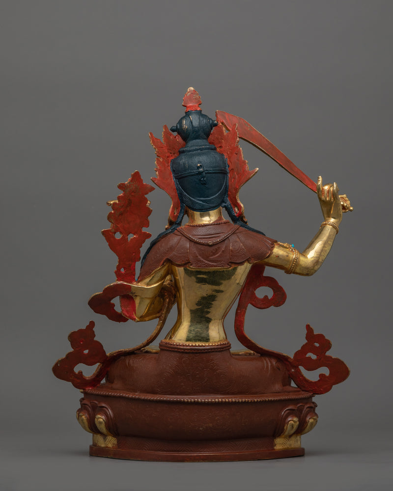 Historical  Wisdom Deity Manjushri Statue | Enlightened Protector of Knowledge