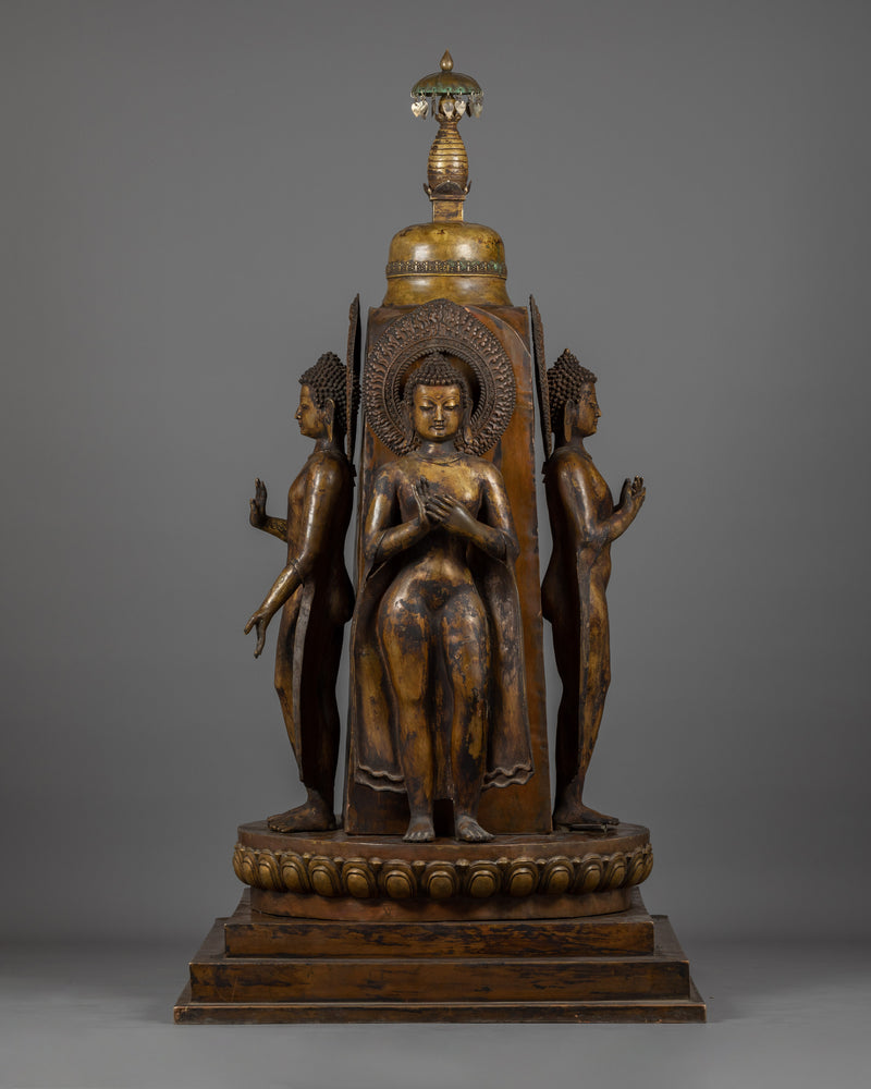 Enlightened Abhaya Mudra Standing Buddha Sculpture | Symbol of Hope