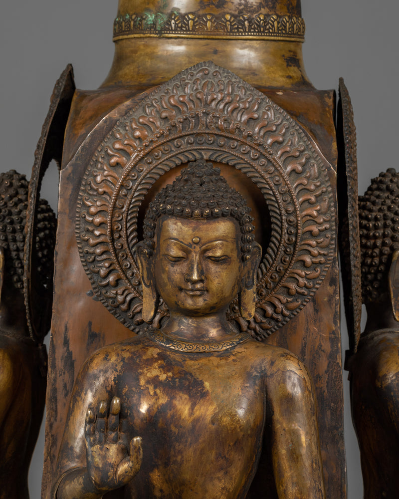 Enlightened Abhaya Mudra Standing Buddha Sculpture | Symbol of Hope