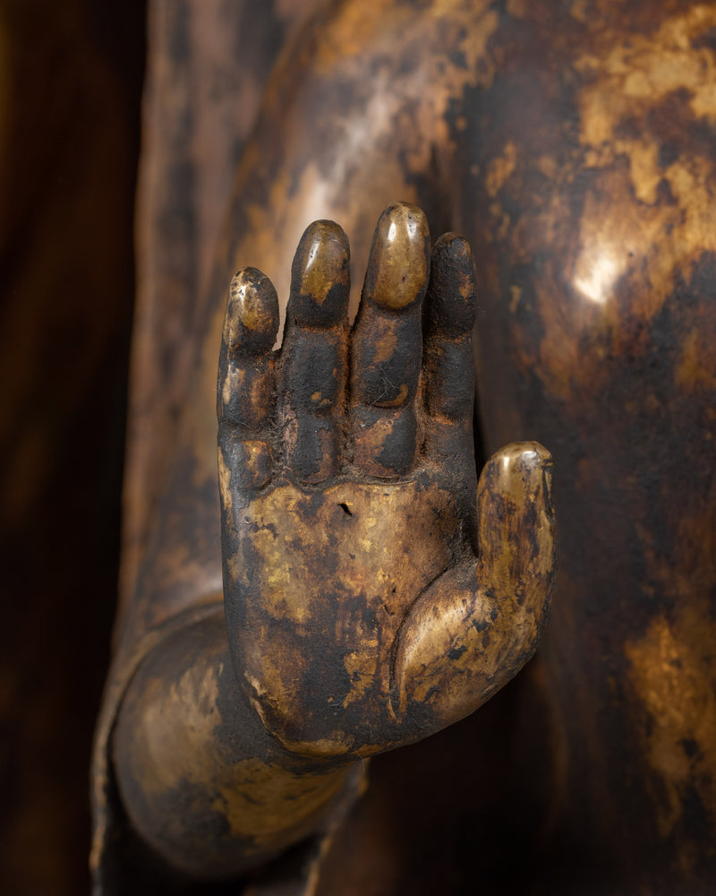 Enlightened Abhaya Mudra Standing Buddha Sculpture | Symbol of Hope