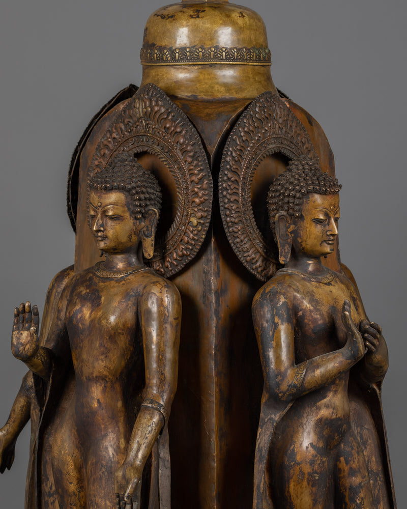 Enlightened Abhaya Mudra Standing Buddha Sculpture | Symbol of Hope