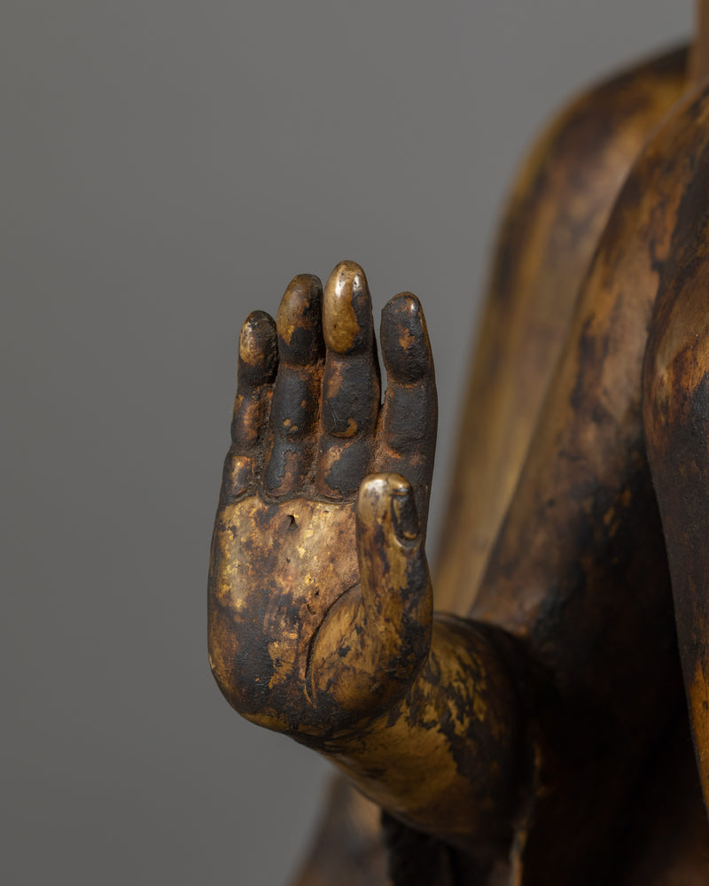 Enlightened Abhaya Mudra Standing Buddha Sculpture | Symbol of Hope