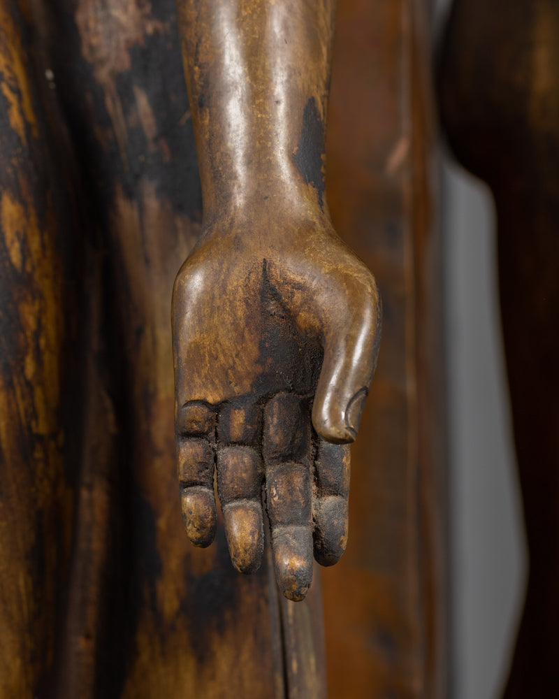 Enlightened Abhaya Mudra Standing Buddha Sculpture | Symbol of Hope