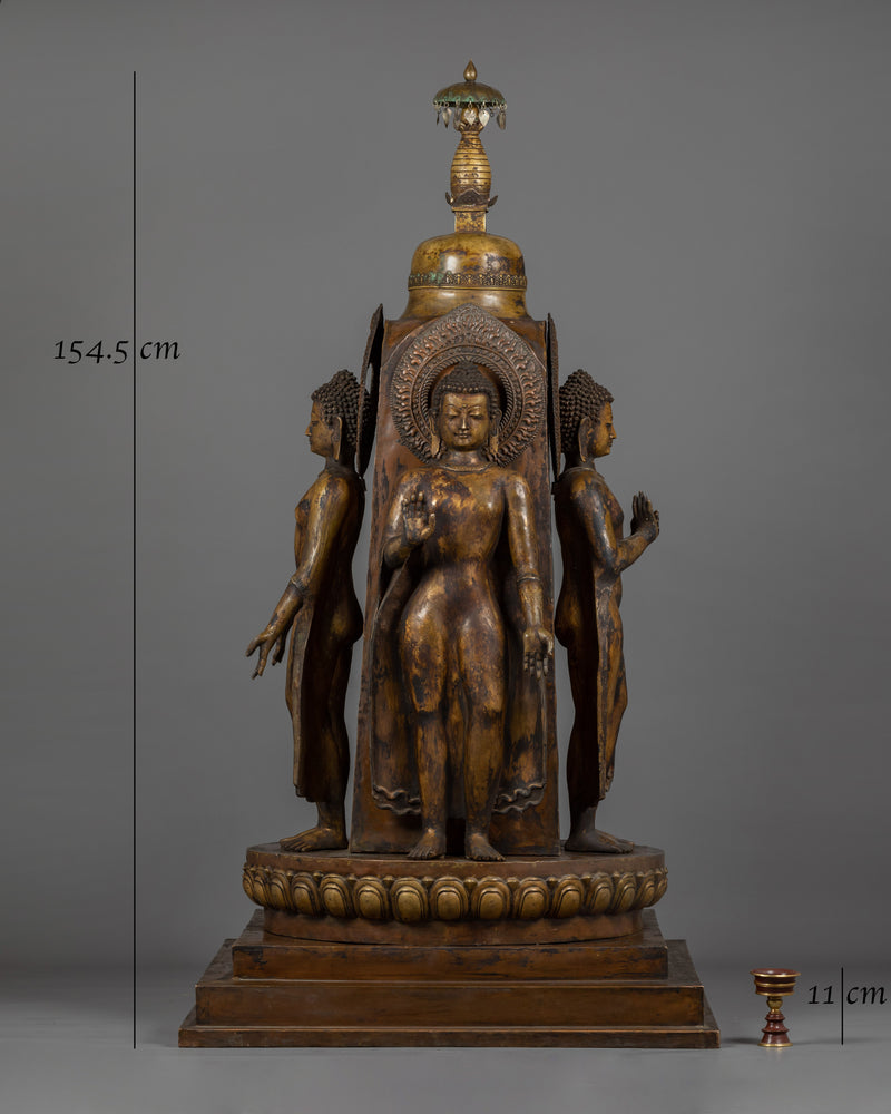 Enlightened Abhaya Mudra Standing Buddha Sculpture | Symbol of Hope