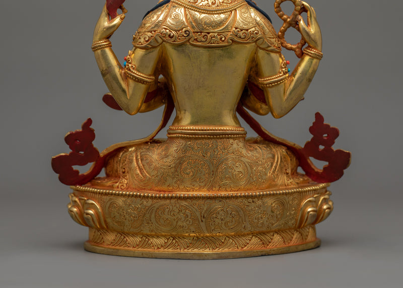 Gorgeous Four armed Chenrezig Statue  | Also Known as Avalokiteshvara