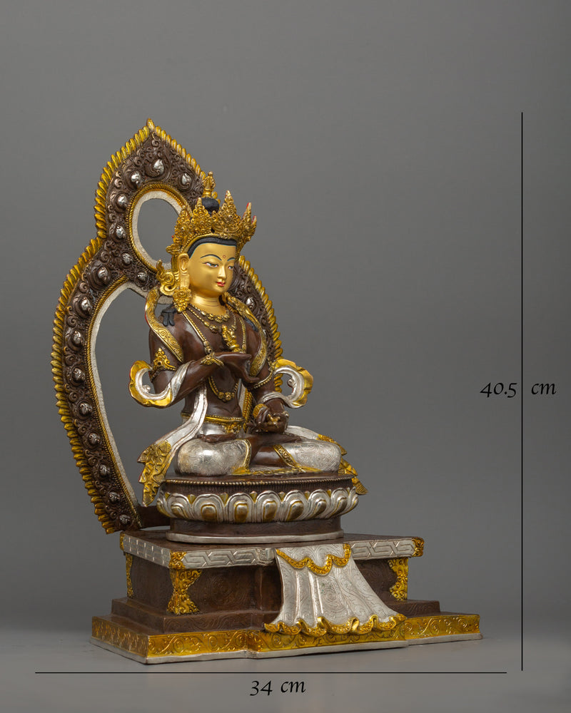 Handmade Vajrasattva with Halo Statue  |  Representation of Compassion