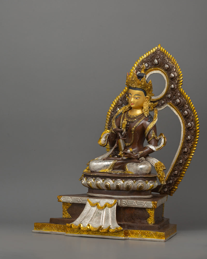 Handmade Vajrasattva with Halo Statue  |  Representation of Compassion