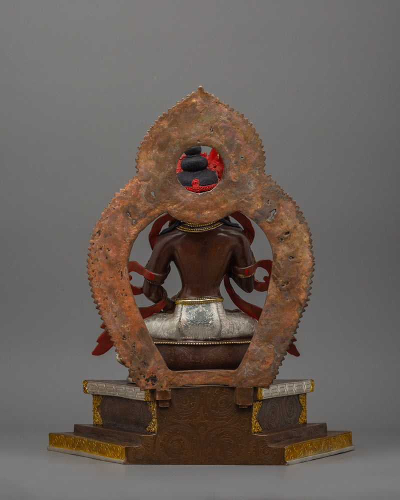 Handmade Vajrasattva with Halo Statue  |  Representation of Compassion