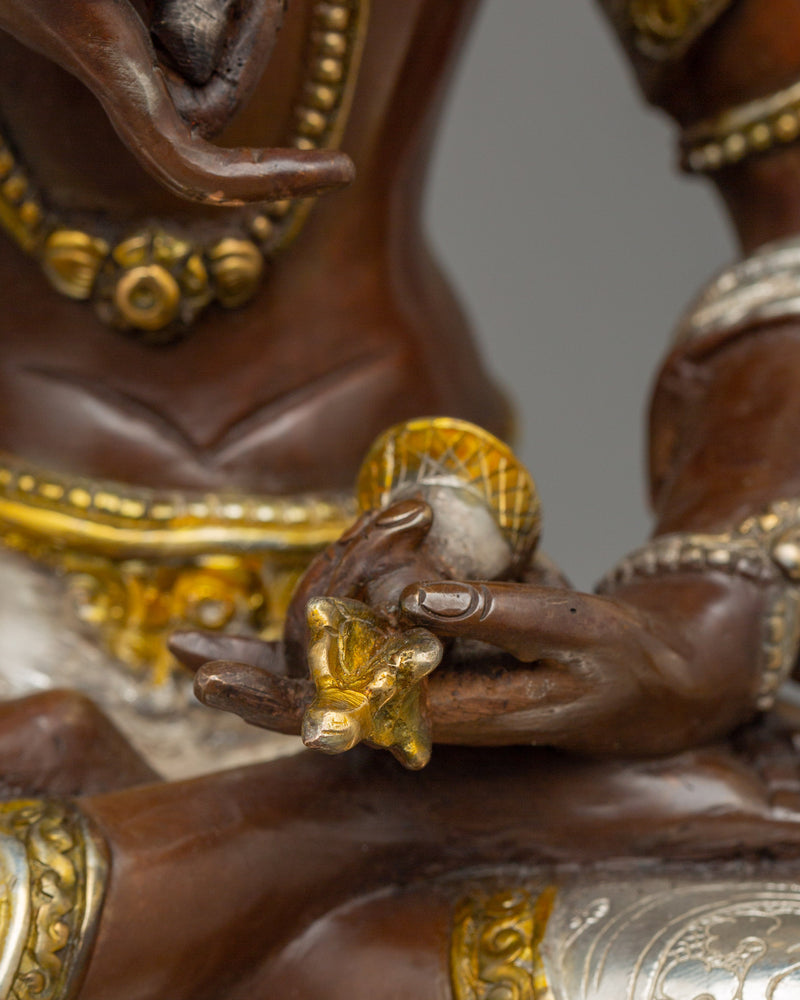 Handmade Vajrasattva with Halo Statue  |  Representation of Compassion