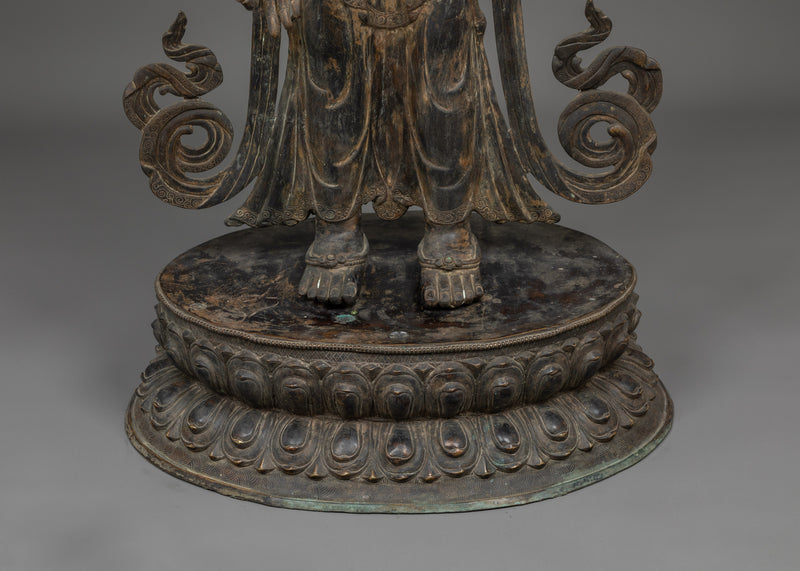 Handmade Statue of Standing Manjushri | The Guardian of Truth