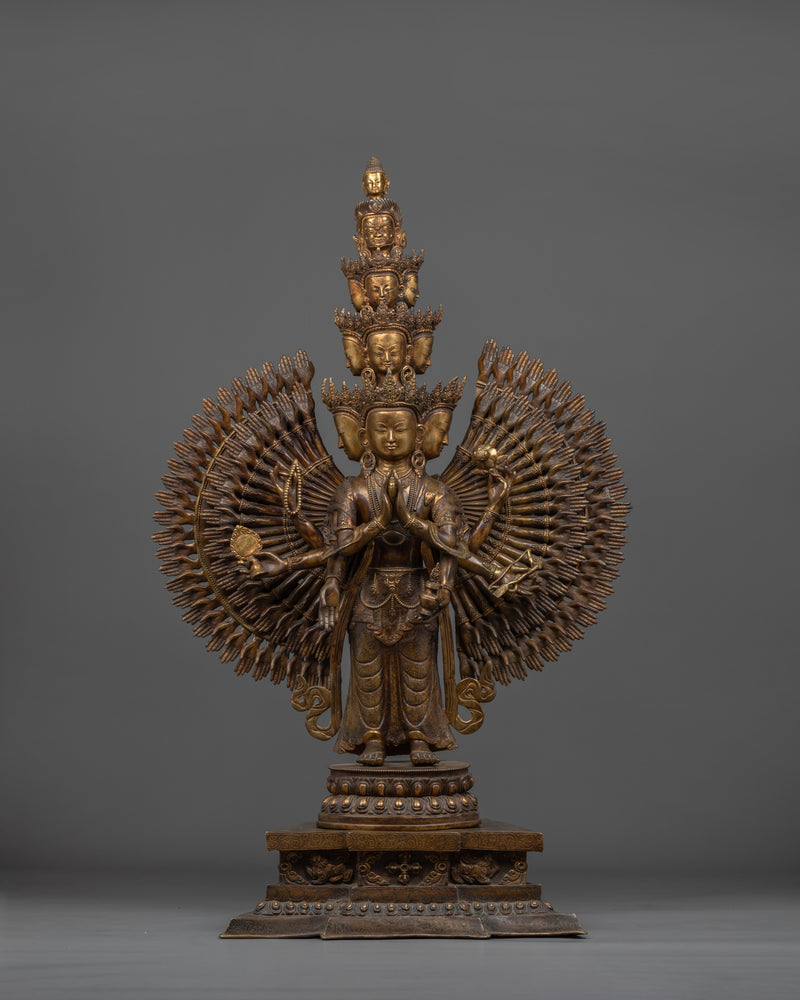 Handmade 1000 Armed Chenrezig Statue  | Himalayan Treasure of Nepal