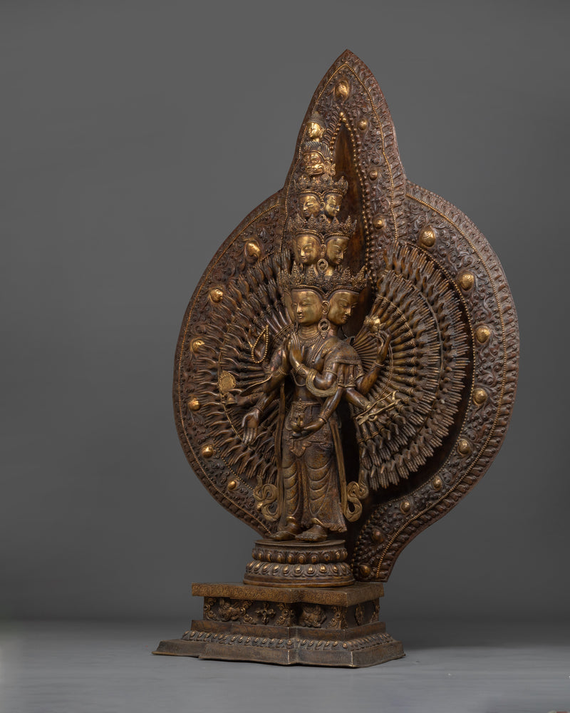 Handmade 1000 Armed Chenrezig Statue  | Himalayan Treasure of Nepal