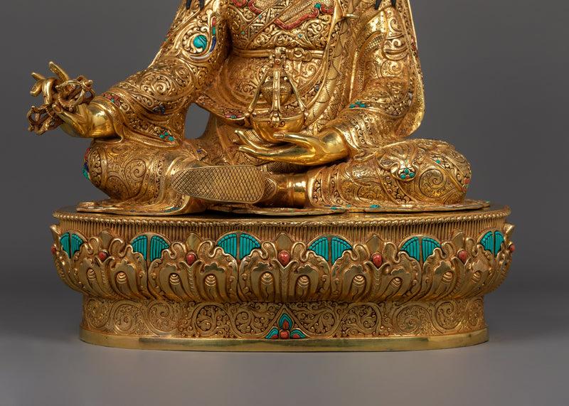 Guru Rinpoche With Beautiful Hand-carverd Gemstones | Also Known as Tantric Master