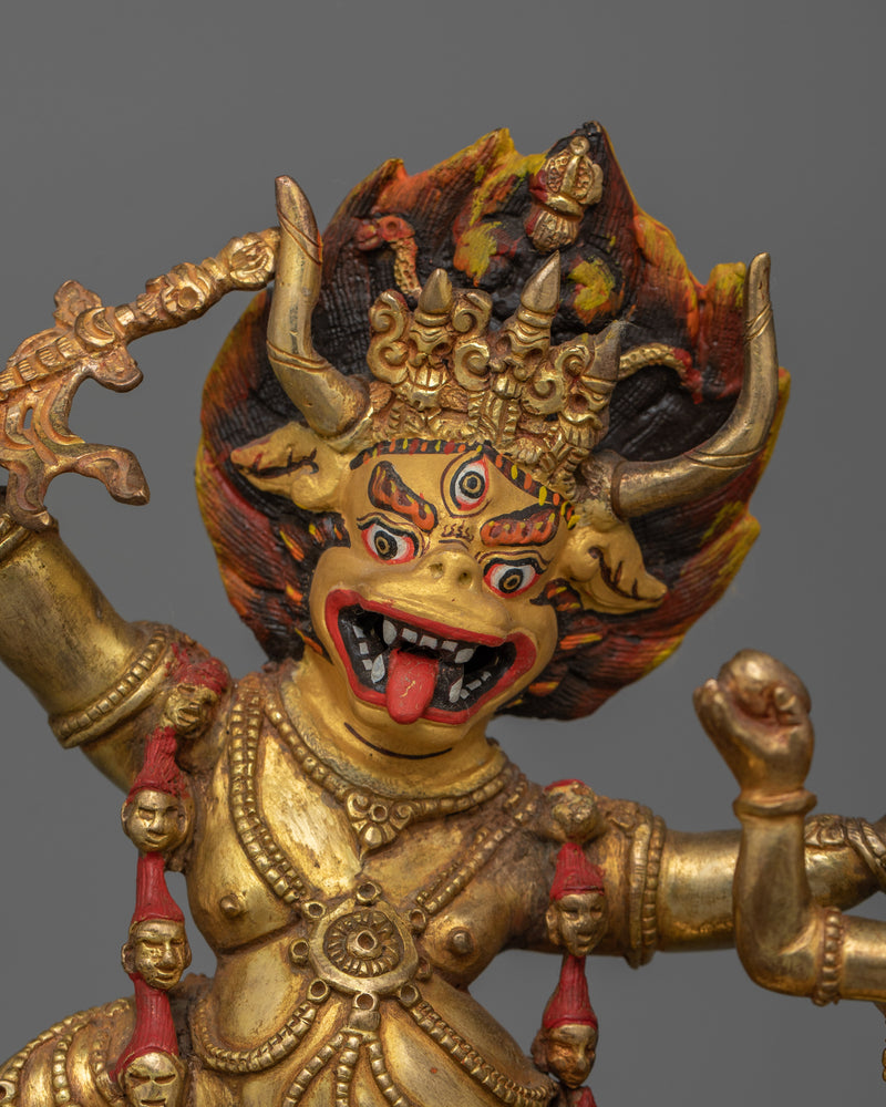 Yamantaka Destroyer of Death Wrathful Deity Figurine | Spiritual Transformation and Protection