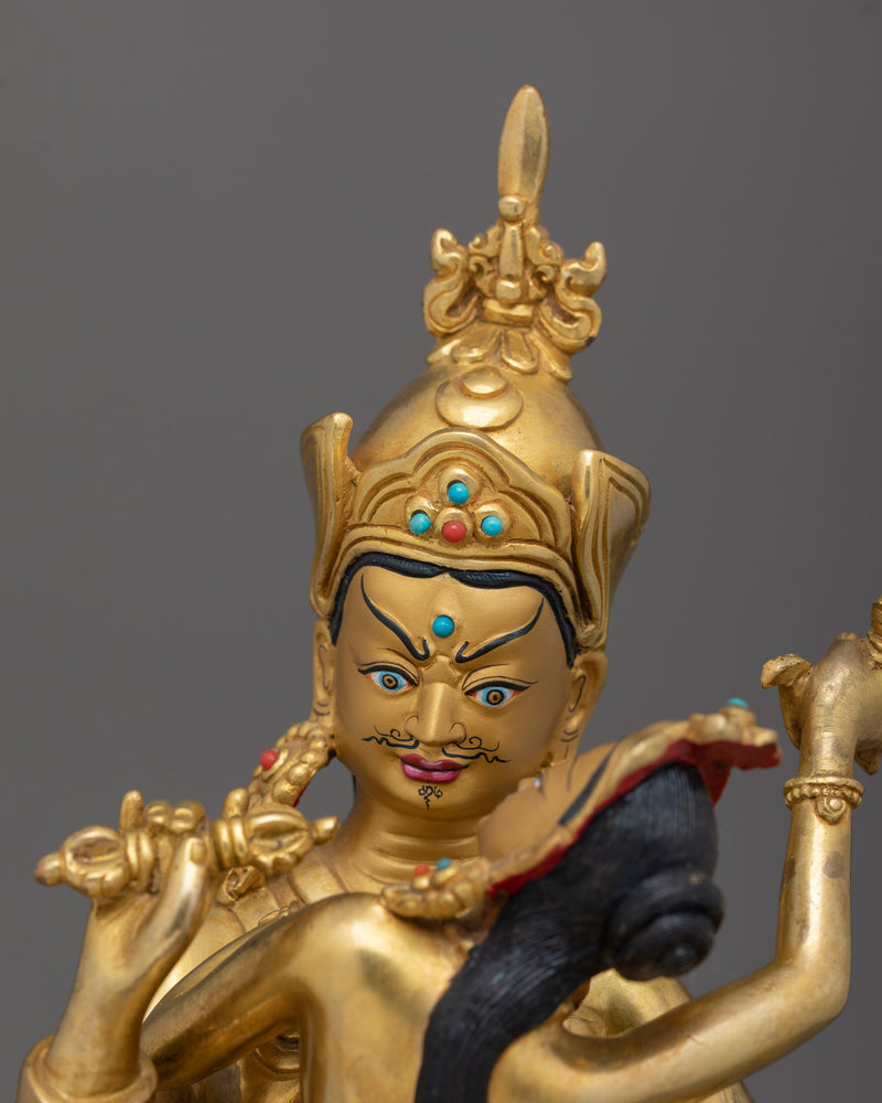 Tibetan Buddhism Guru Rinpoche Sculpture | Sacred Spiritual Statue