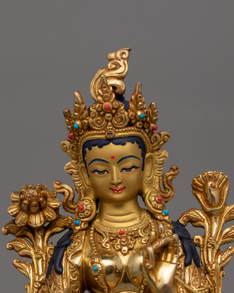 Himalayan Buddhist Goddess Syamatara Statue | Symbol of Compassion and Protection