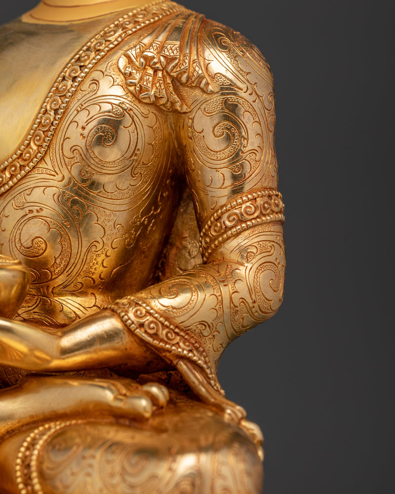 Prince Shakyamuni Buddha | 24K Gold Gilded Tibetan Sculpture