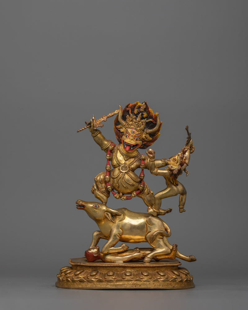 Yamantaka Destroyer of Death Wrathful Deity Figurine | Spiritual Transformation and Protection