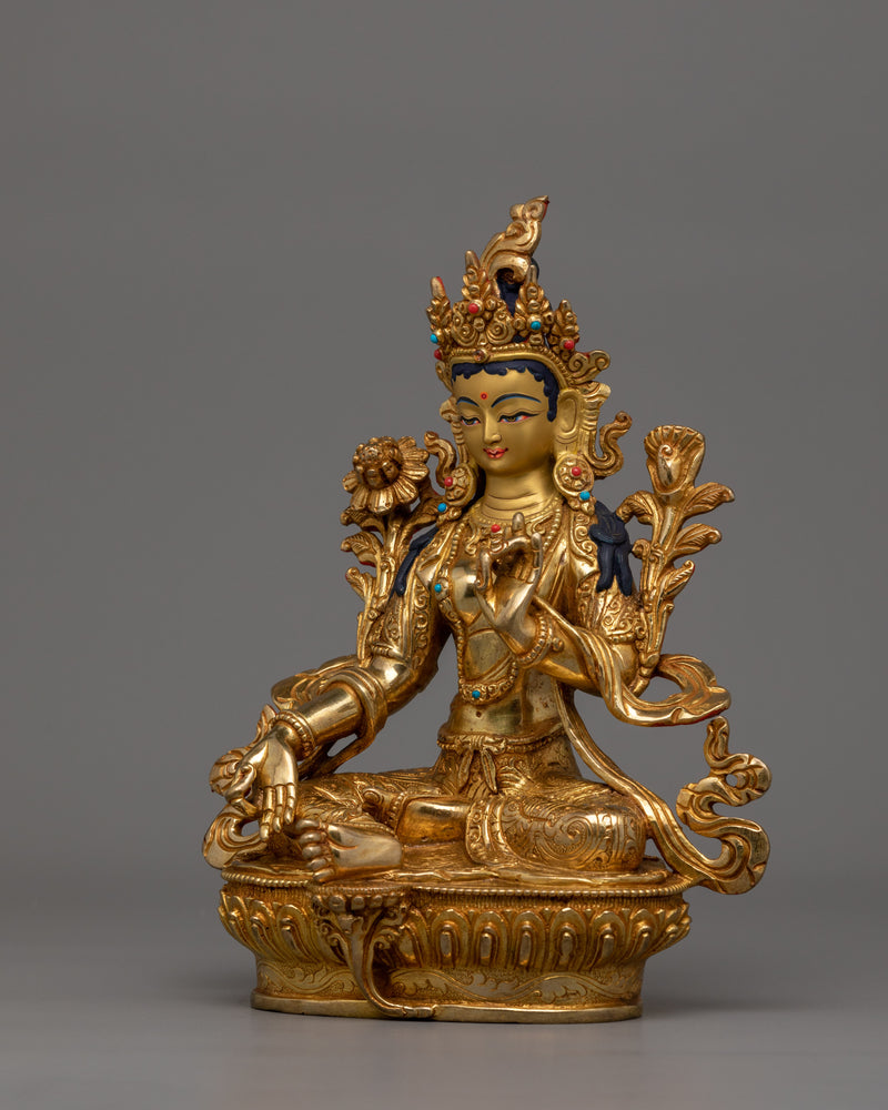 Himalayan Buddhist Goddess Syamatara Statue | Symbol of Compassion and Protection