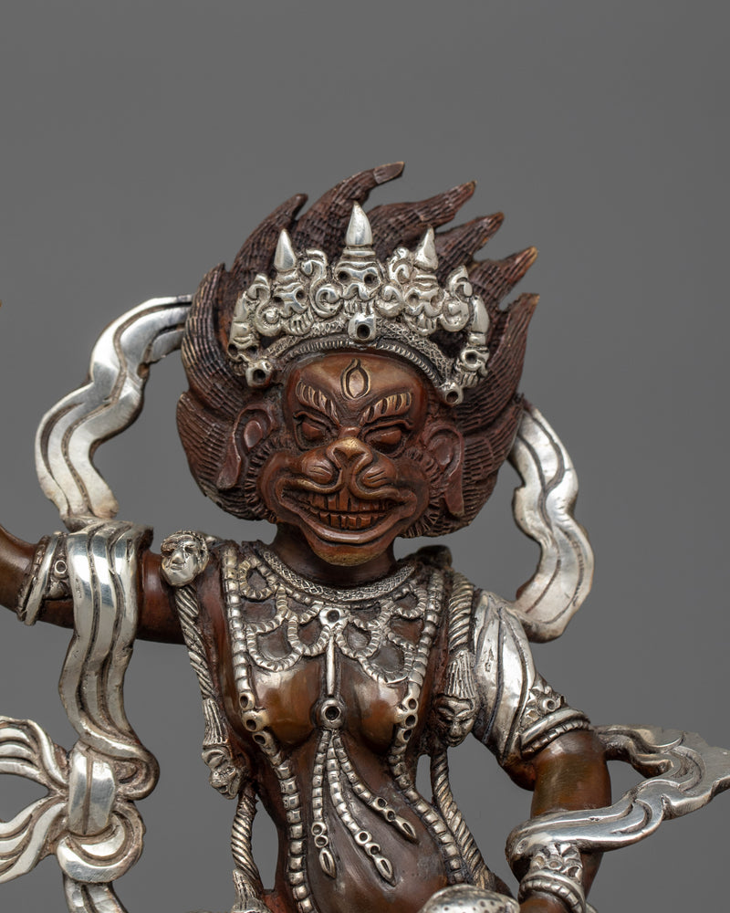 Simhamukha Lion-Faced Wisdom Dakini Sculpture | Fierce Protector and Dharma Defender