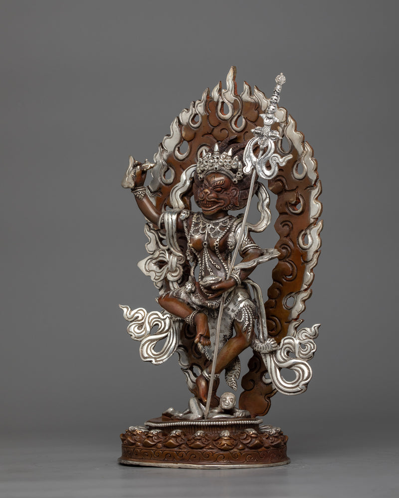 Simhamukha Lion-Faced Wisdom Dakini Sculpture | Fierce Protector and Dharma Defender