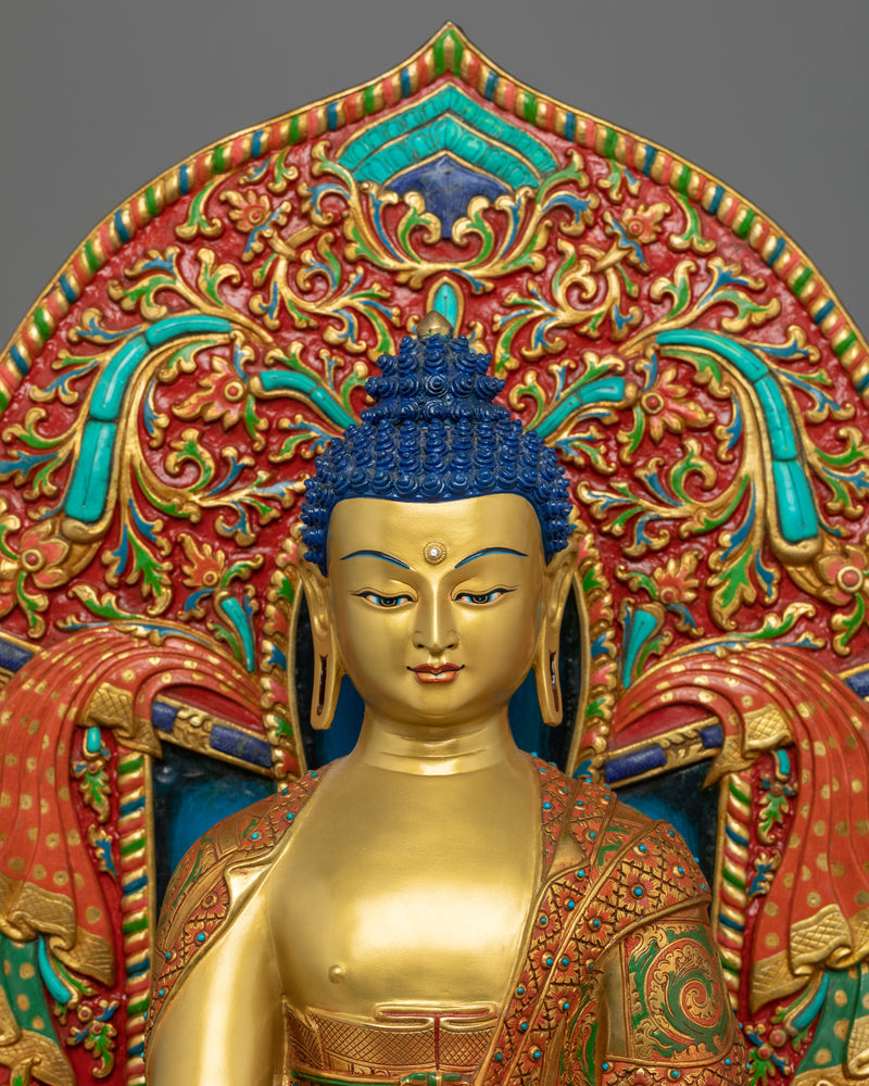 Hand-Carved Fasting Buddha Shakyamuni Statue | Buddhist Statue for Meditation