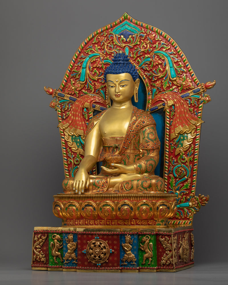 Hand-Carved Fasting Buddha Shakyamuni Statue | Buddhist Statue for Meditation