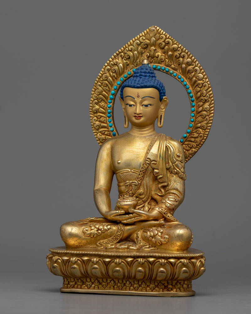 Amitabha Buddha Mudra Sculpture | Handmade in Nepal, Himalayan Buddhist Art