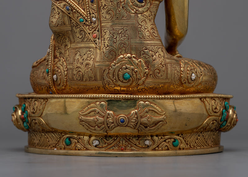 Budhaa Statue | High Quality Gold Gilded Fine Artwork of Shakyamuni Buddha